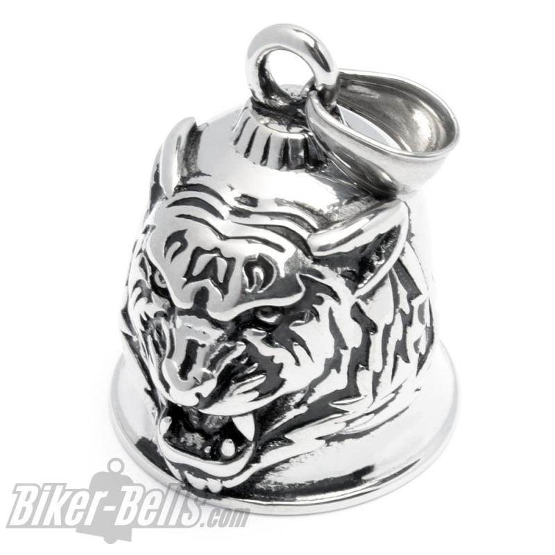 Tiger Biker-Bell aus Edelstahl Ride Bell Motorrad Glücksglocke Biker Geschenk